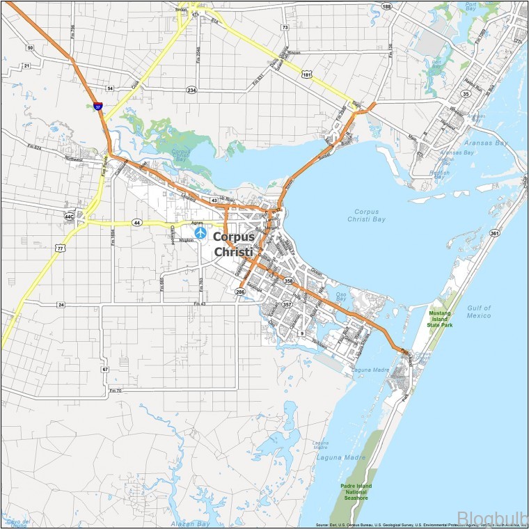 %name Map of Corpus Christi   A Travel Guide