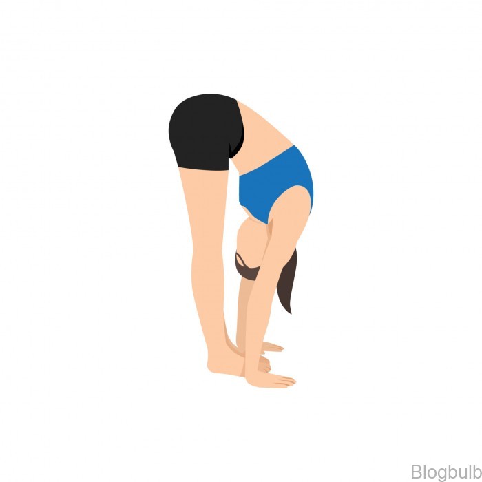 woman doing standing forward bend pose uttanasana exercise flat illustration isolated on white background free vector 10 yoga poses to help relieve plantar fasciitis