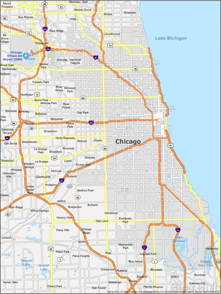 %name Map Of Chicago   Travel Guide For Chicago: Best Places To Visit