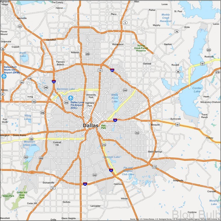 %name Map of Dallas: Travel Guide For The Fabulous City Of Dallas