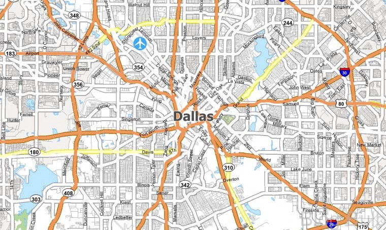 %name Map of Dallas: Travel Guide For The Fabulous City Of Dallas