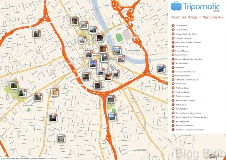 %name Map of Nashville | Travel Guide for Nashville