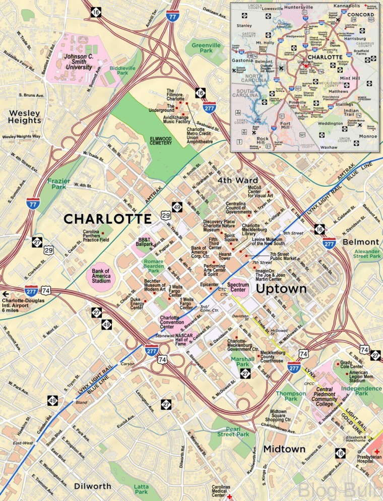 %name The Most Complete Charlotte Travel Guide: Maps of Charlotte, North Carolina