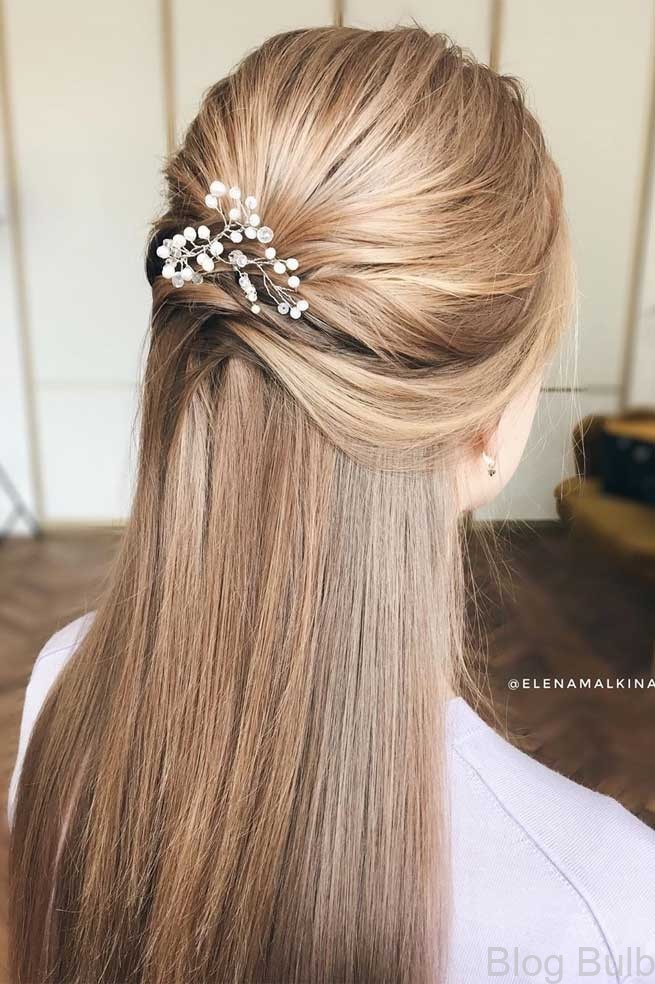 half up half down wedding hairstyles stylish ideas for brides
