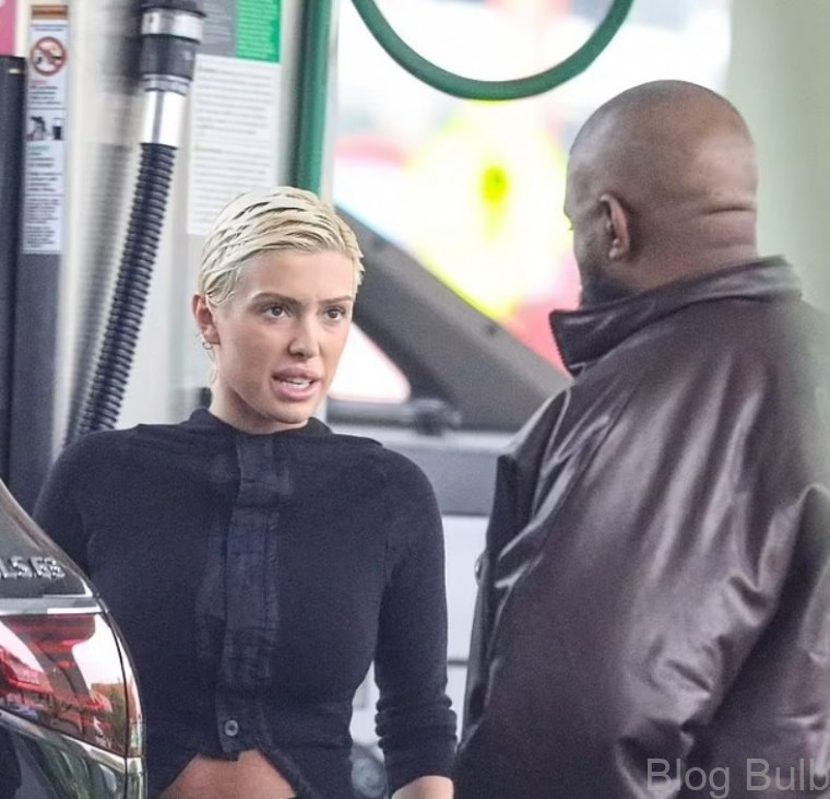 kanye west and new wife bianca censori looks tense while stopping by gas station with rapper in la a month after shock wedding