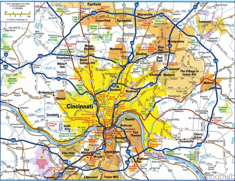 %name Cincinnati Maps: Maps of Cincinnati, OH