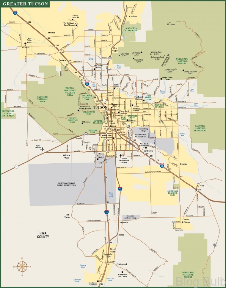 %name Map of Tucson: The Essential Travel Guide