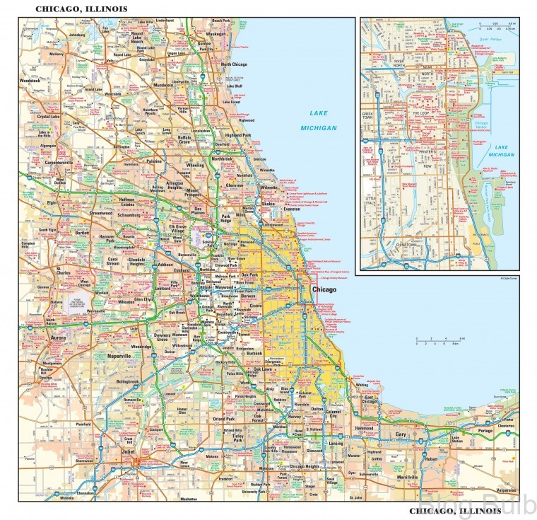 %name Map Of Chicago   Travel Guide For Chicago: Best Places To Visit
