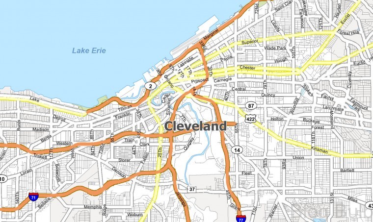 %name Map of Cleveland   Travel Guide for Cleveland