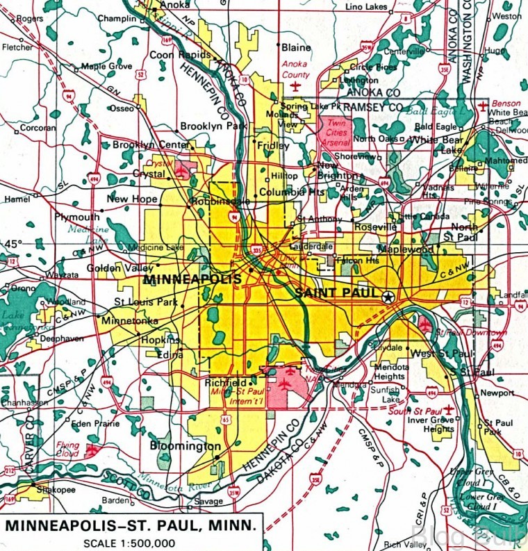 %name Map Of Minneapolis, Minnesota Complete With Buildings, Campuses and More
