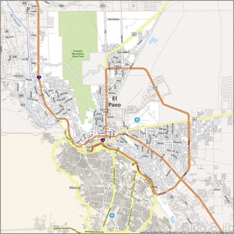 %name The Definitive Guide To El Paso: The Map Of El Paso