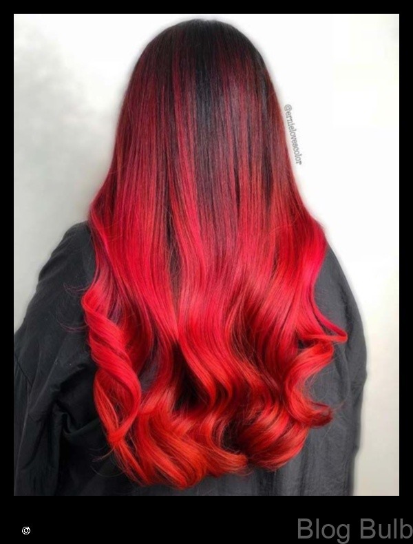 %name Bold and striking black hair with fiery red highlights